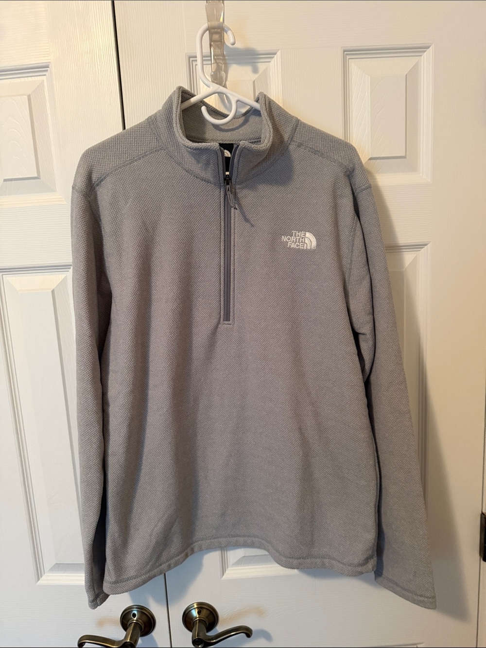 The North Face Heather Gray Half-Zip Fleece Pullover